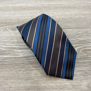 Hugo Boss Pure Silk Black Blue Brown Neck Tie Standart Wide 3 1/2